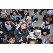 Festejos por el Día de la Bandera con los niños de Jardín